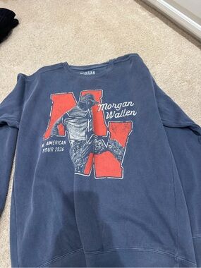 Morgan Wallen Navy Tour Graphic Crewneck Sweatshirt